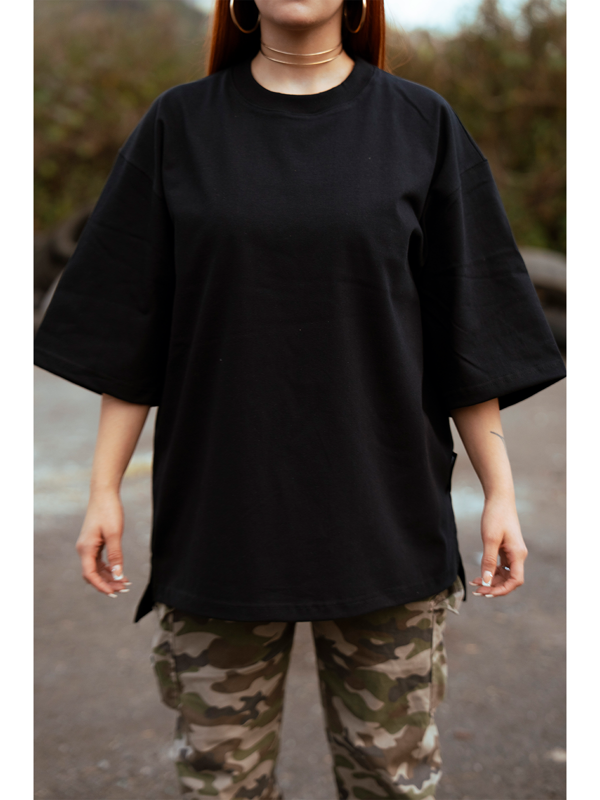 PLAYERA BASICA NEGRA